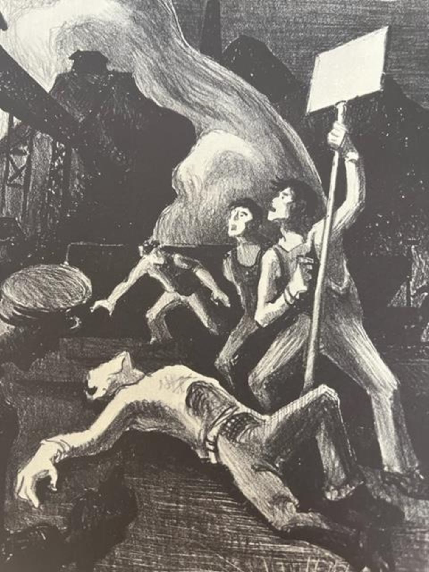 Thomas Hart Benton "Strike" Print. - Image 5 of 6