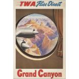 Trans World Airlines "Grand Canyon" Travel Poster on Canvas