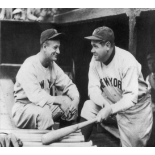 Lou Gehrig and Babe Ruth Print on Canvas