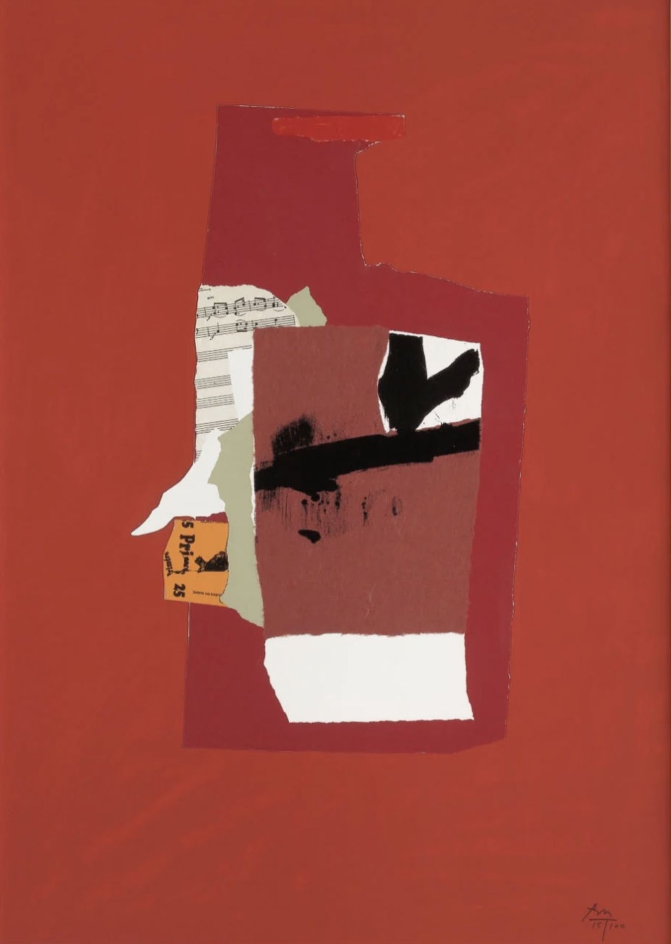 Robert Motherwell "Redness of Red" Offset Lithograph