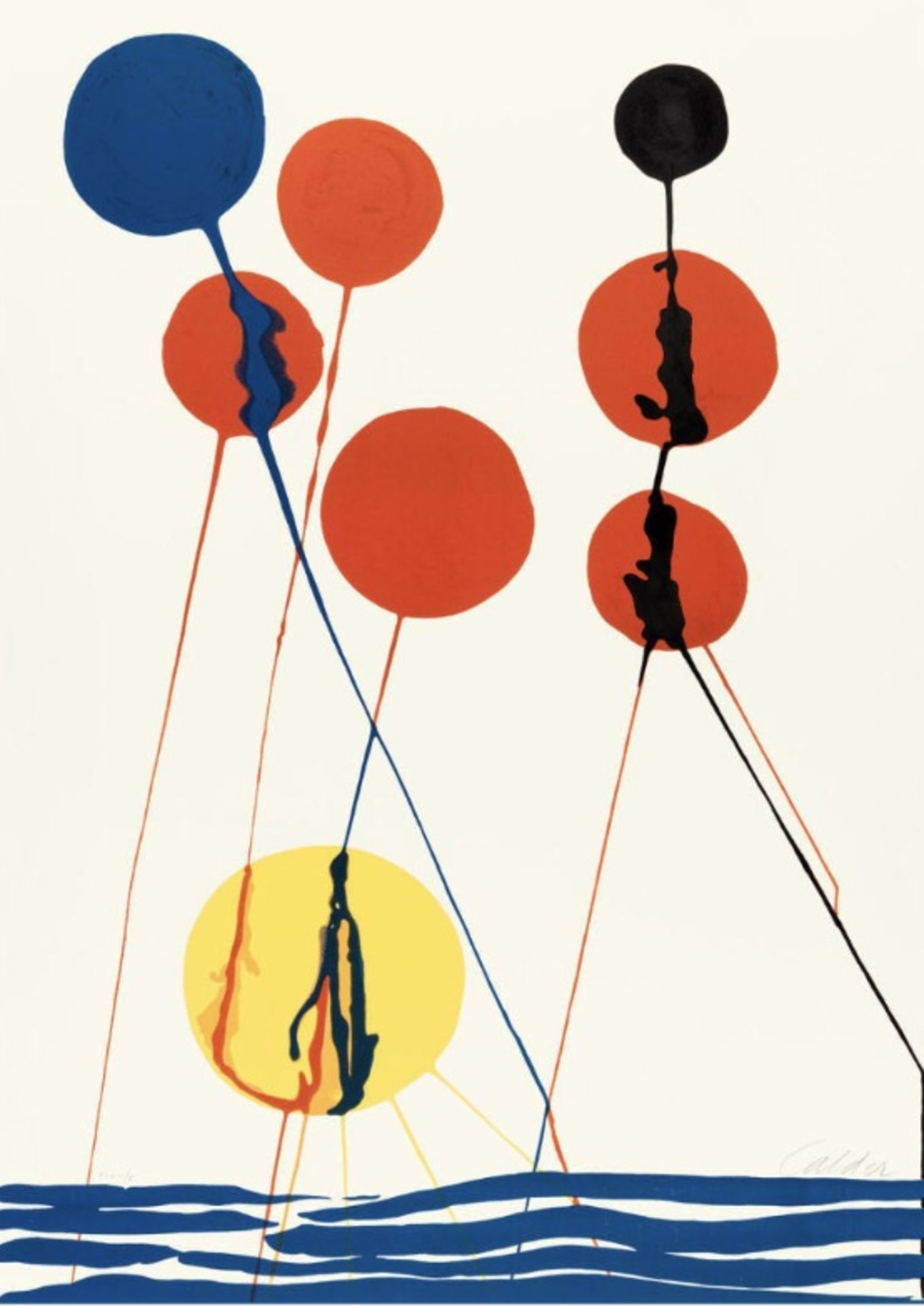 Alexander Calder "Balloons, 1973" Offset Lithograph