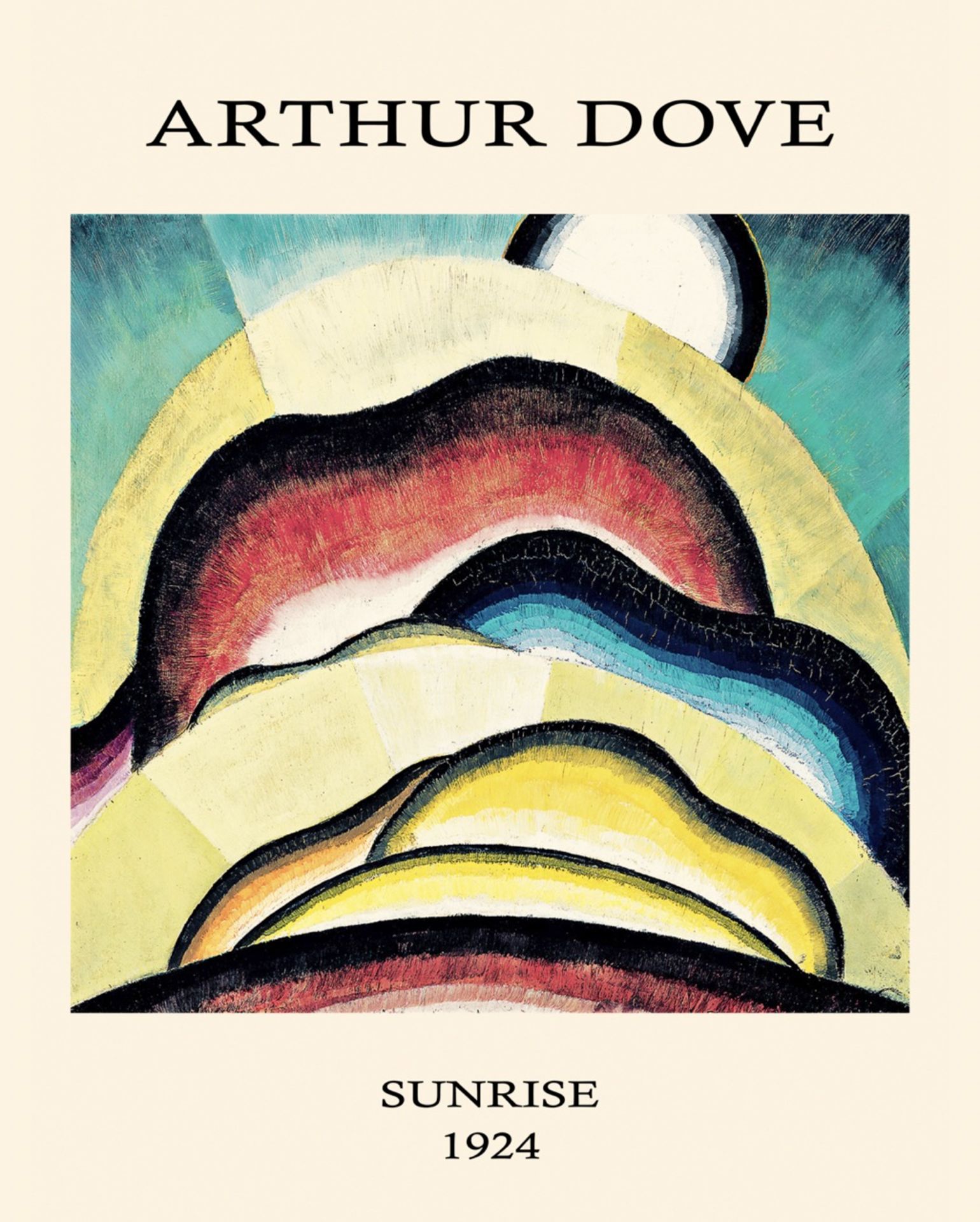 Arthur Dove "Sunrise, 1924" Offset Lithograph