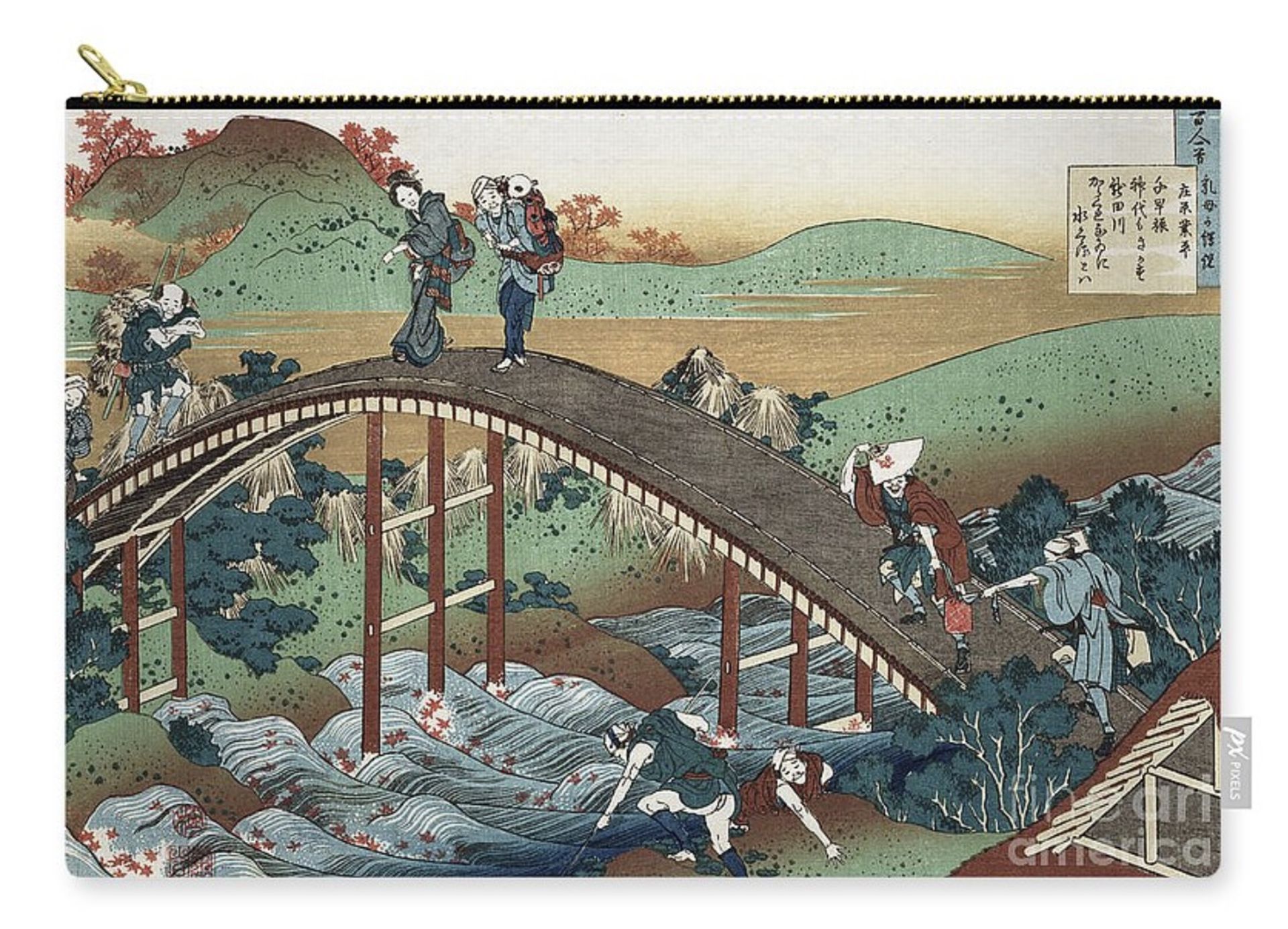 Katsushika Hokusai "Autumn Leaves" Pouch
