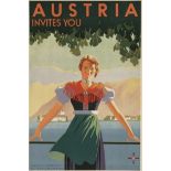 Austria Invites You "1934" Travel Poster