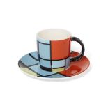 Piet Mondrian Coffee Cup and Plate