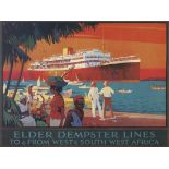 Elder Dempster Lines "Africa" Travel Poster
