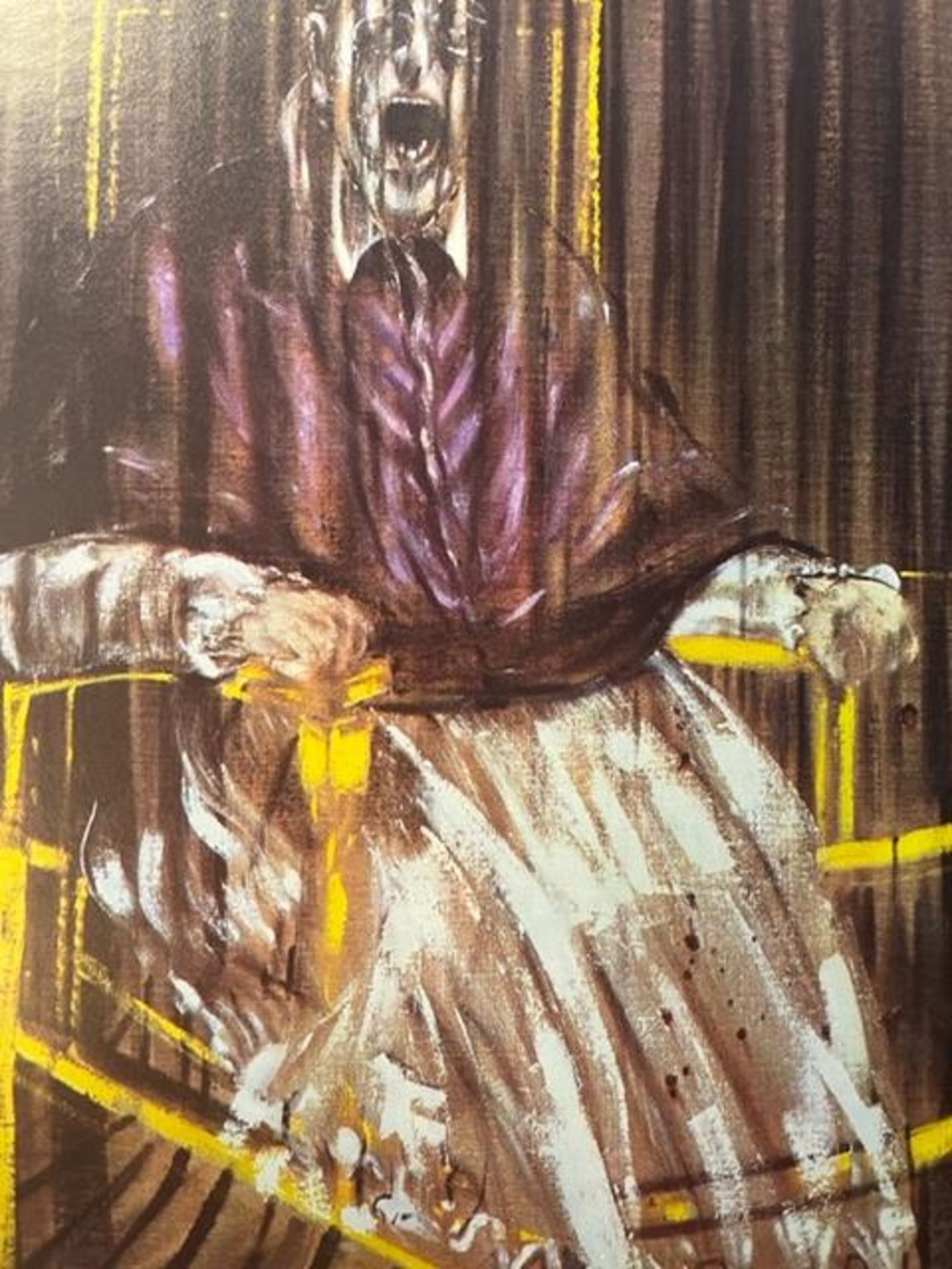 Francis Bacon "Stuy after Velaques Portrait of Pope Innocent X" Print. - Image 4 of 6