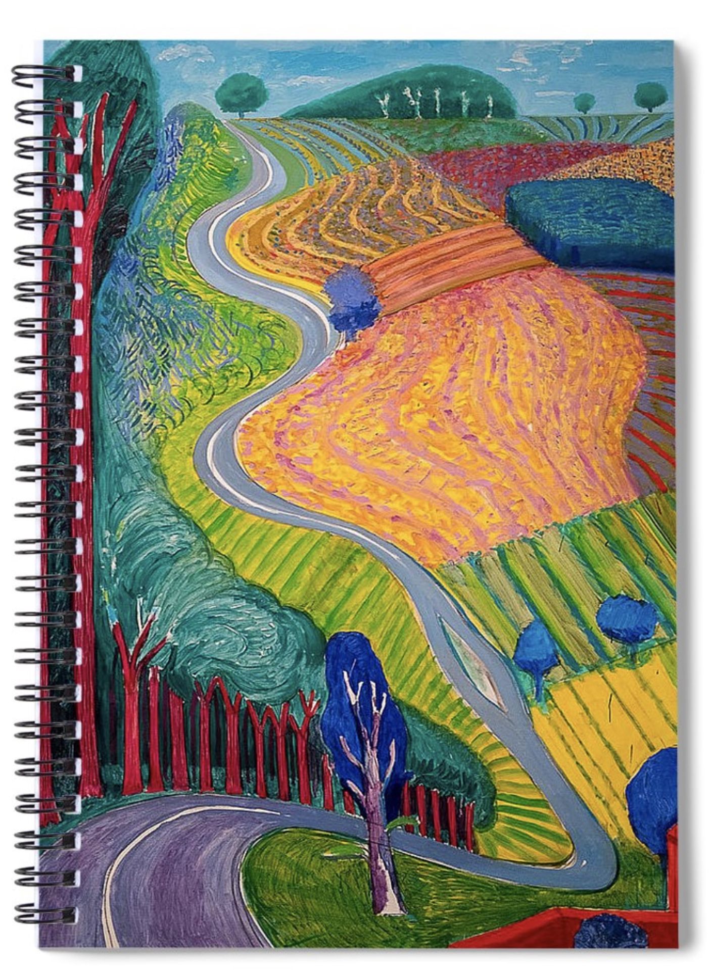 David Hockney "Going Up Garrowby Hill, 2000" Notebook