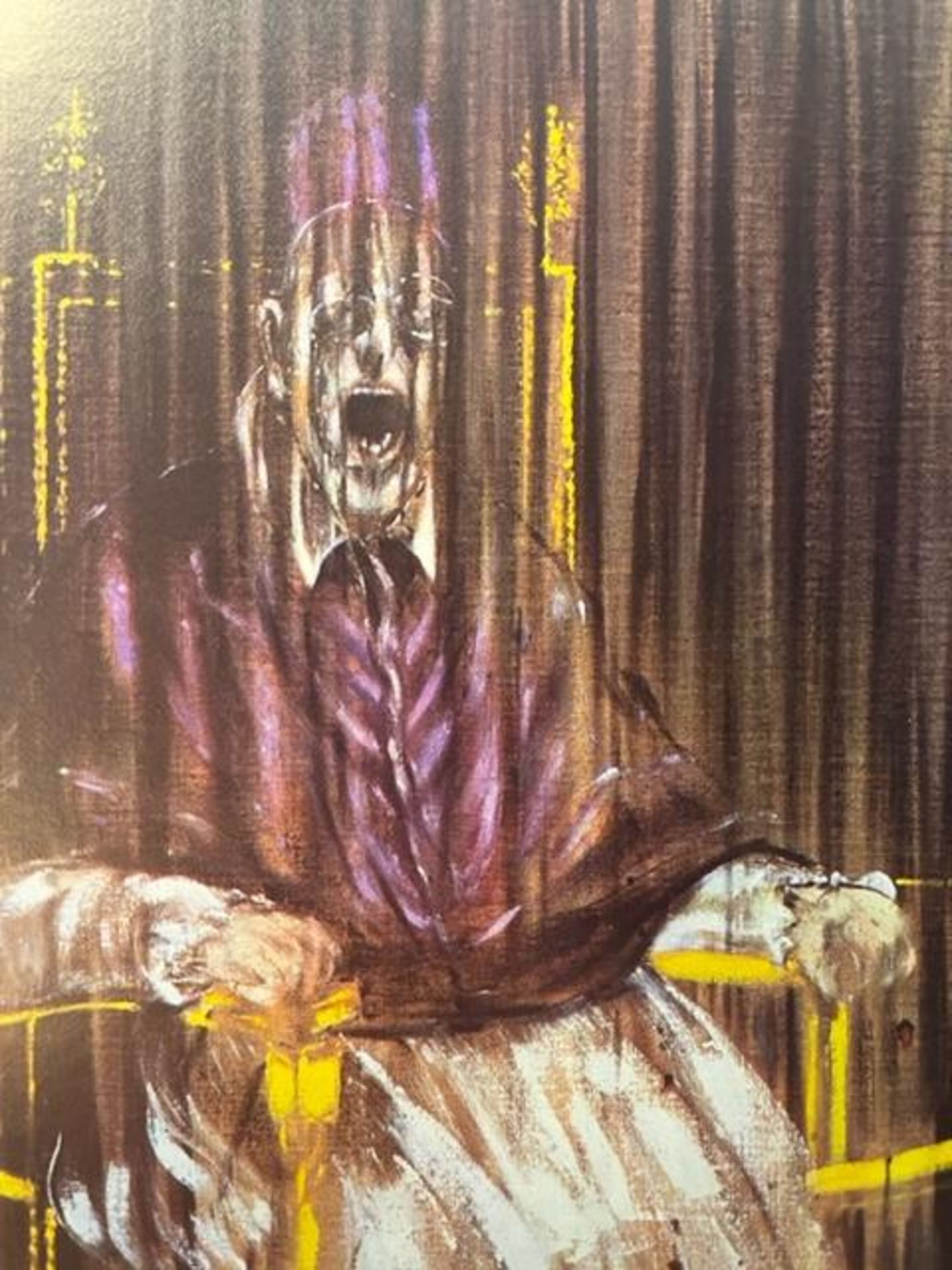Francis Bacon "Stuy after Velaques Portrait of Pope Innocent X" Print. - Image 3 of 6