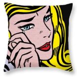 Roy Lichtenstein "Crying Girl" Pillow