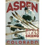 Aspen Colorado Travel Poster on Canvas