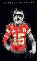 Patrick Mahomes Print on Canvas