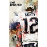 Tom Brady "The Greatest" Print on Canvas