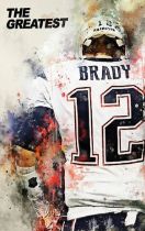 Tom Brady "The Greatest" Print on Canvas