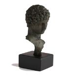 1st Century A.D. Roman Bronze Head Sculpture, Youth