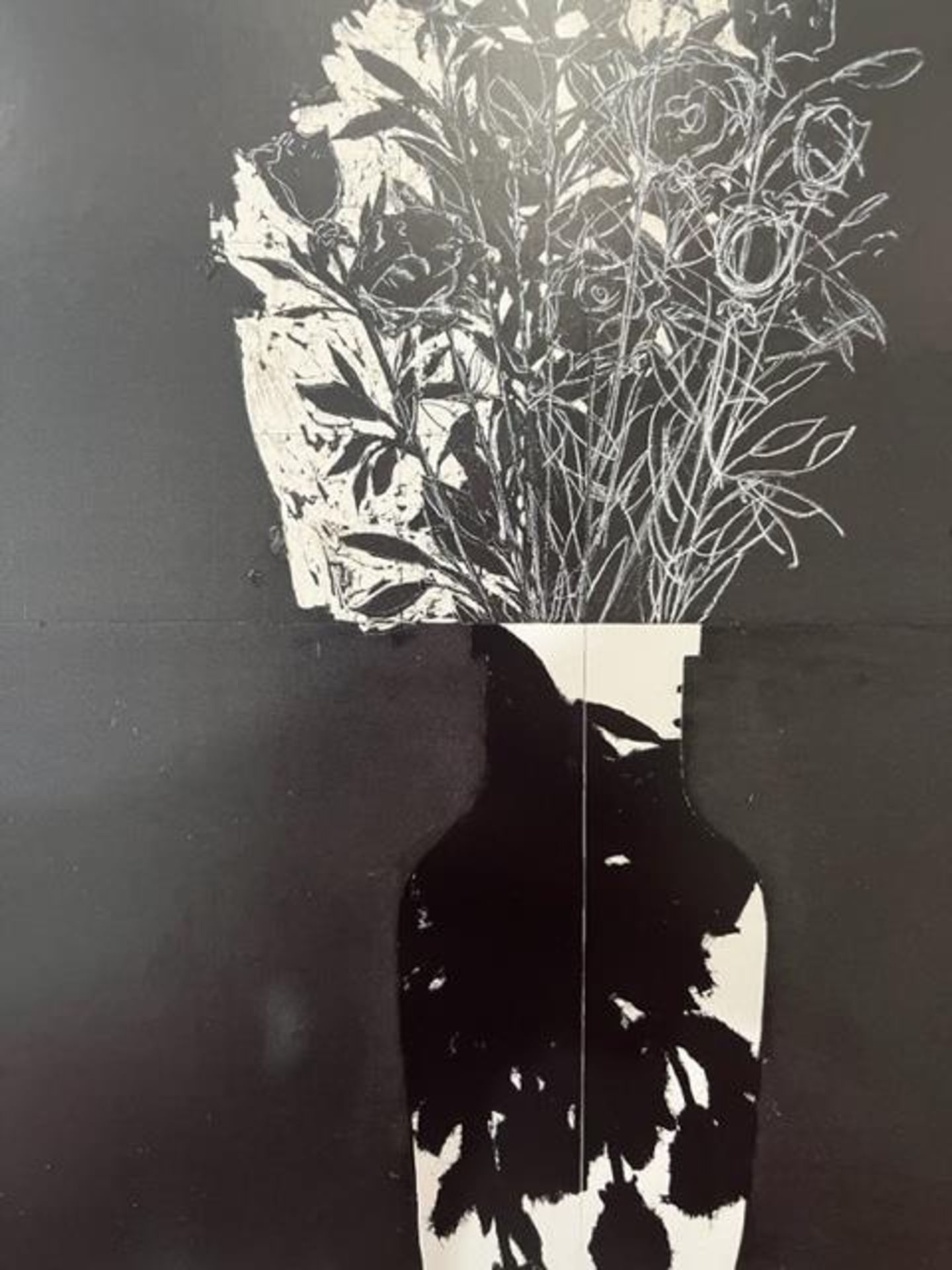 Donald Sultan "Black Roses in a Black Rose Vase" Print. - Bild 4 aus 6
