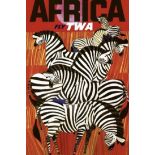 Trans World Airlines "Africa" Travel Poster