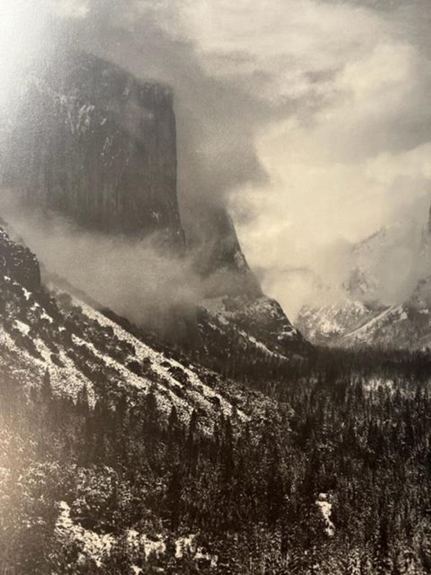 Ansel Adams "Clearing Winter Storm" Print. - Bild 3 aus 6