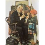 Norman Rockwell "Doctor and Doll" Print.