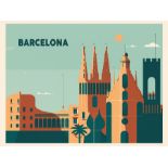 Barcelona, Spain Travel Poster