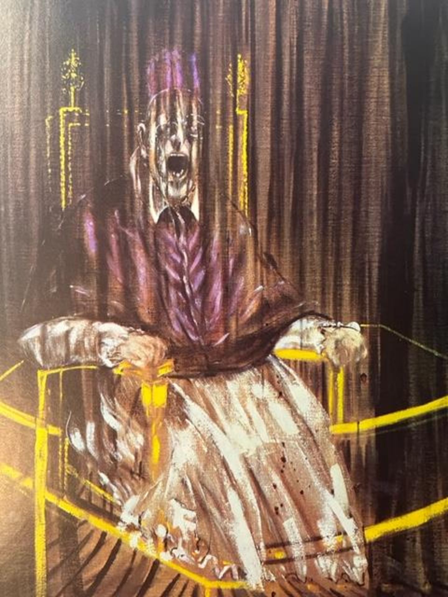 Francis Bacon "Study after Velazques's Portrait of Pope Innocent X" Print. - Image 3 of 6