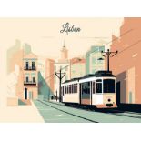 Lisbon, Portugal Travel Poster