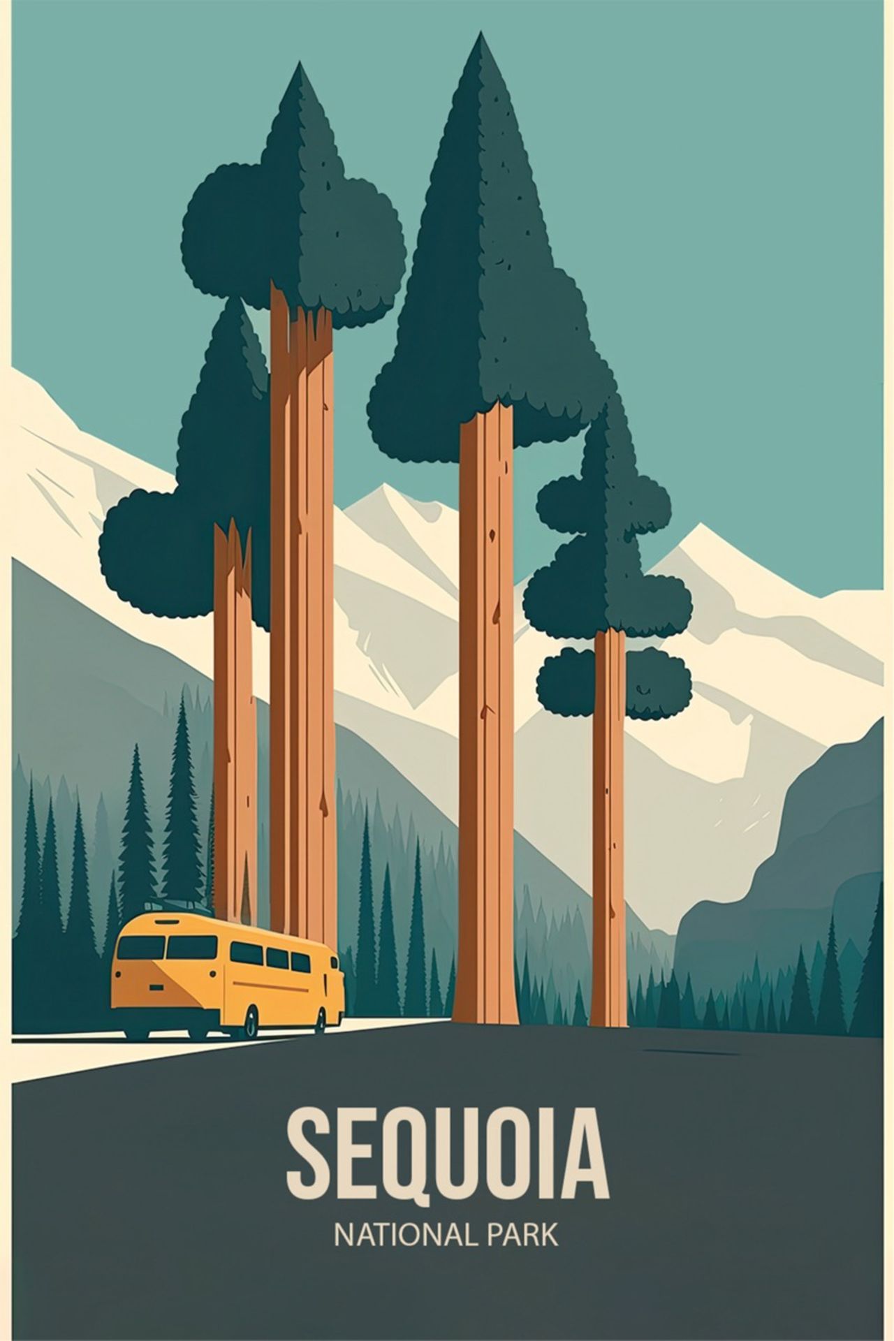 Sequoia, National Park Travel Poster