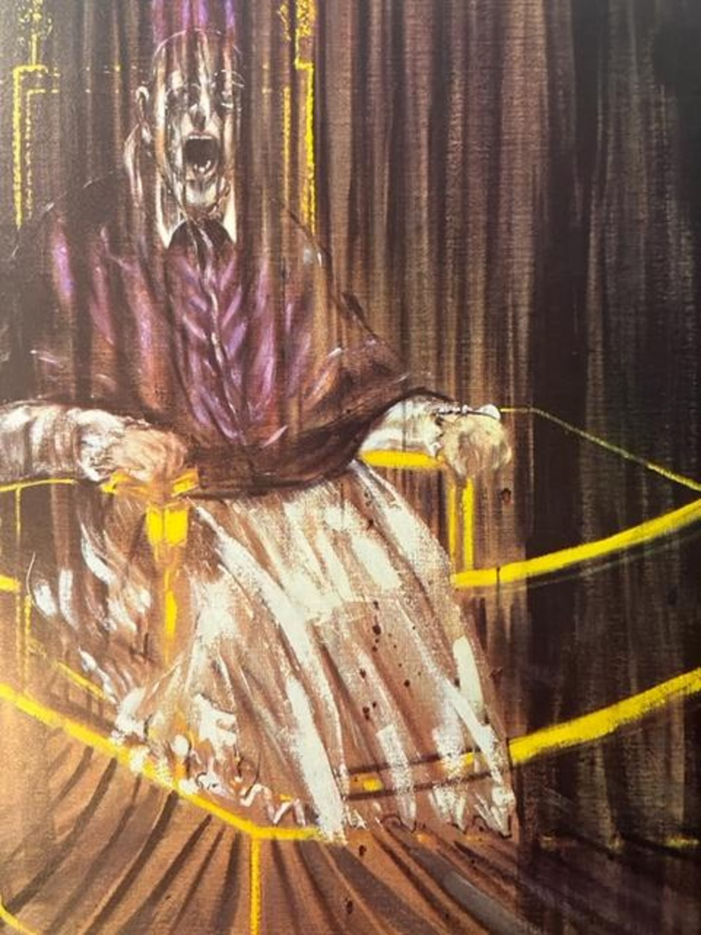 Francis Bacon "Study after Velazques's Portrait of Pope Innocent X" Print. - Image 5 of 6