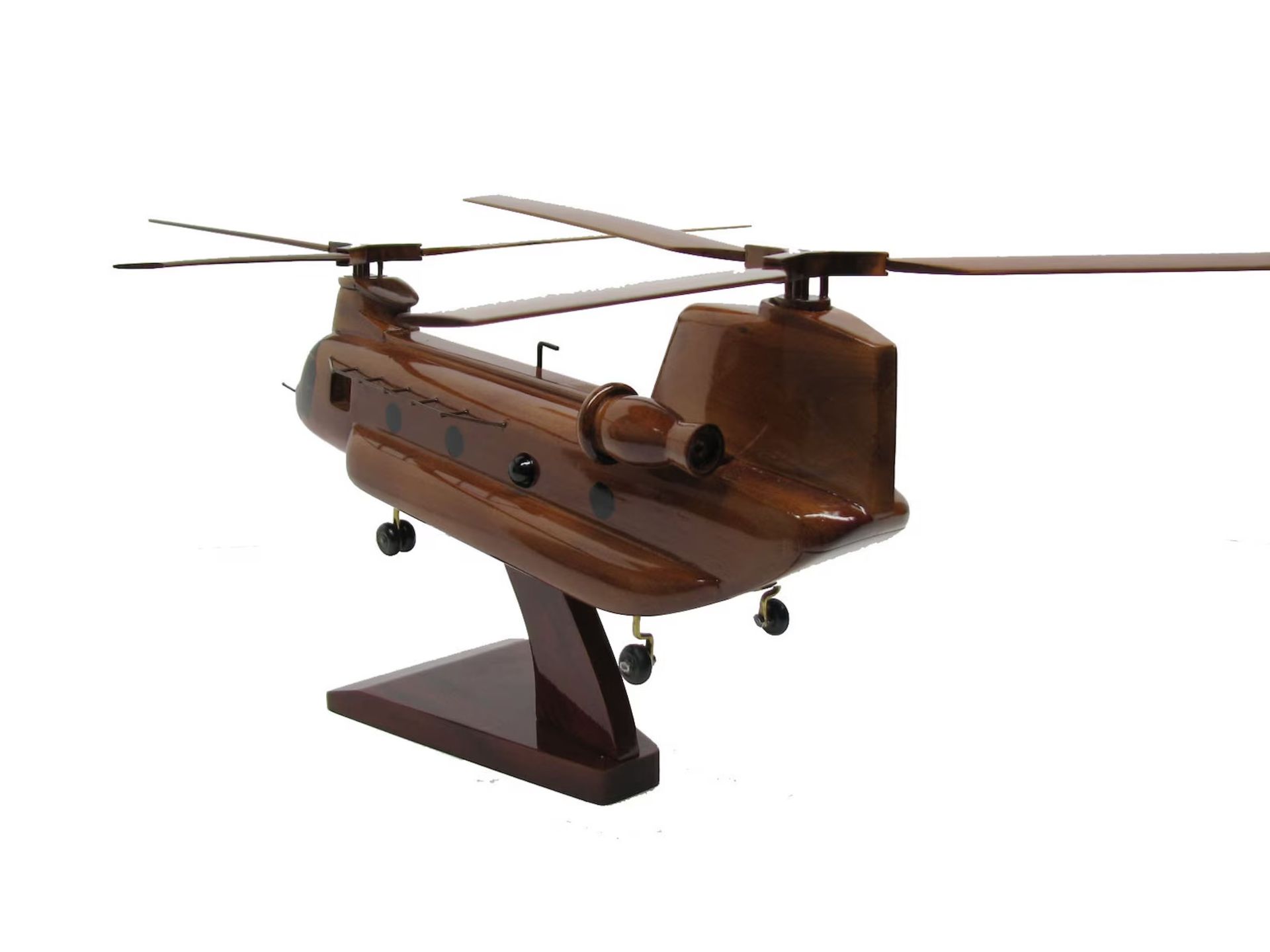 CH47 Chinook Helicopter Wooden Scale Model - Image 2 of 2