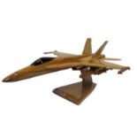 FA18 Super Hornet Plane Wooden Scale Model