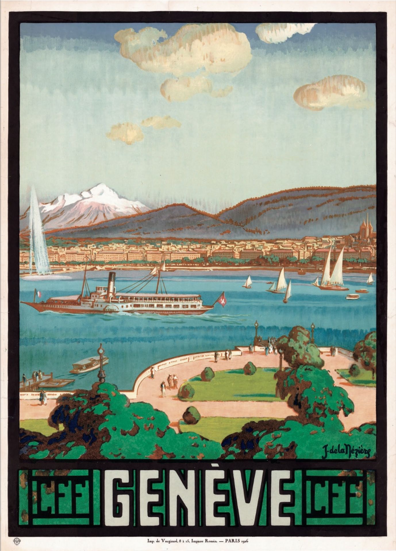 Geneve, Switzerland Travel Poster