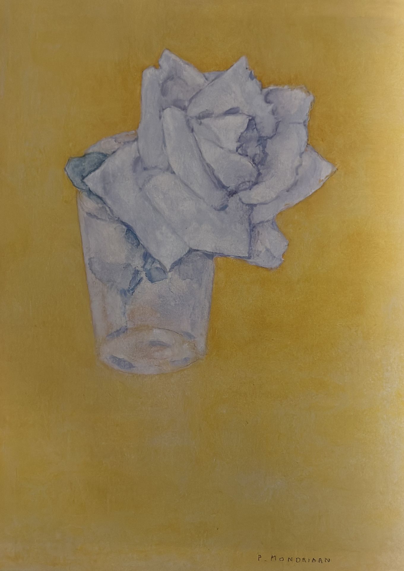 Piet Mondrian "Rose in a Glass, 1921" Print. 