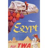 Trans World Airlines "Egypt" Travel Poster