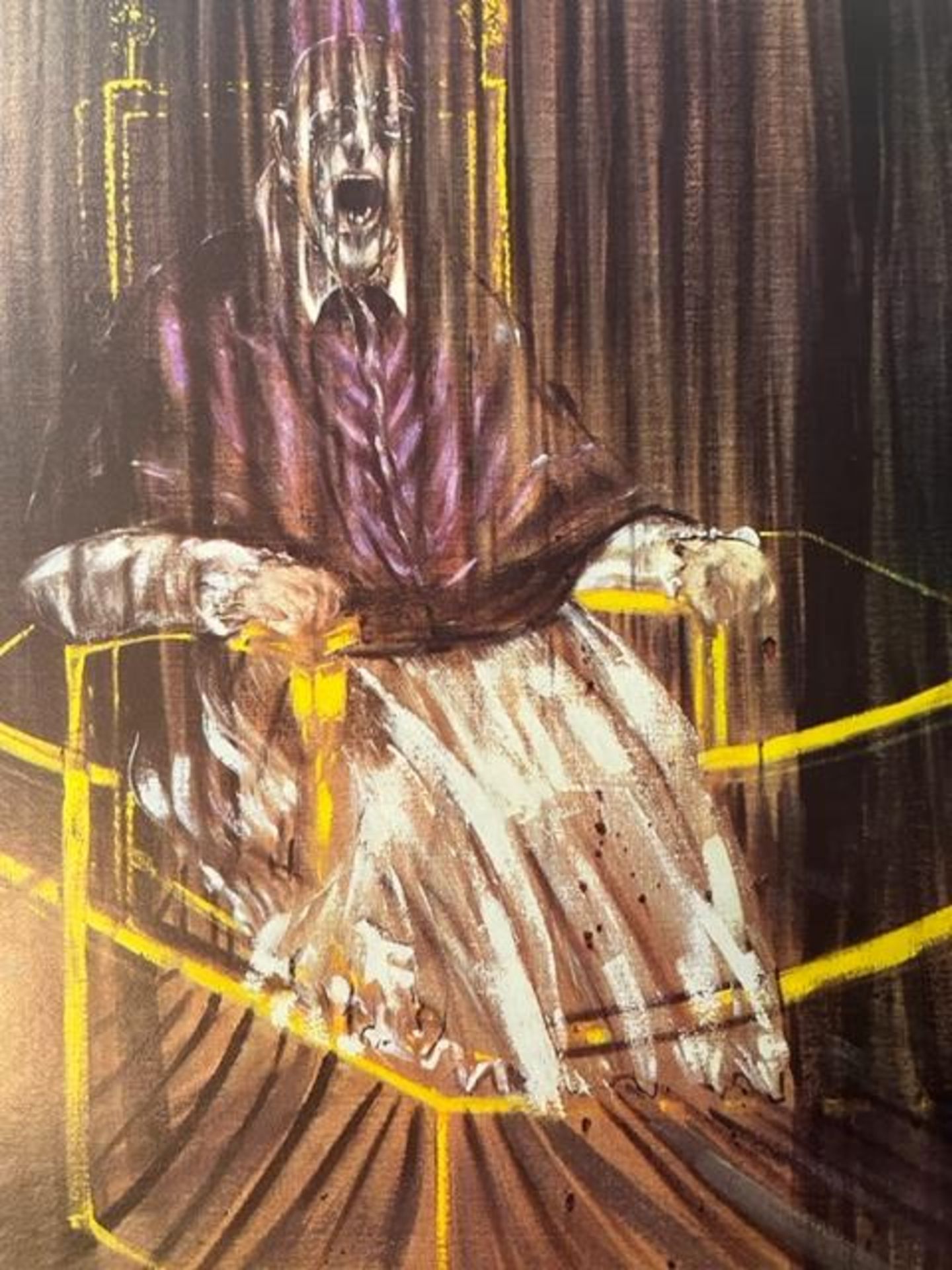 Francis Bacon "Study after Velazques's Portrait of Pope Innocent X" Print. - Image 4 of 6