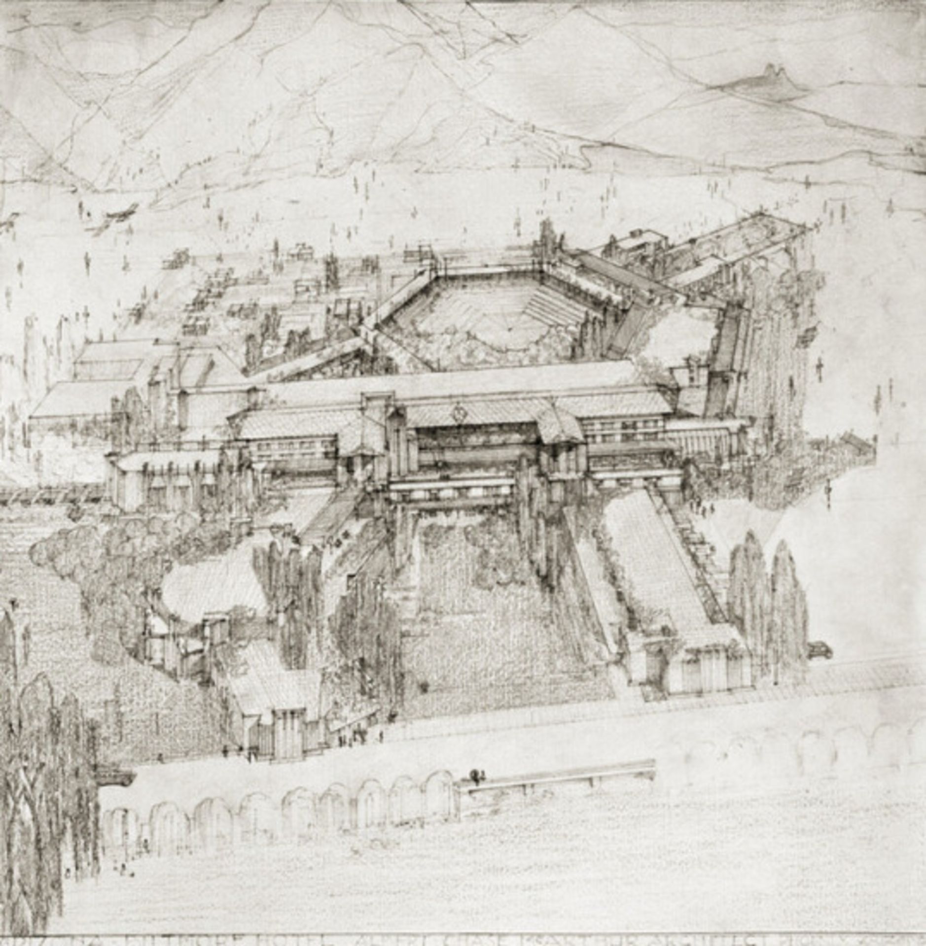 Frank Lloyd Wright "Biltmore Hotel, Arizona, 1928" Print