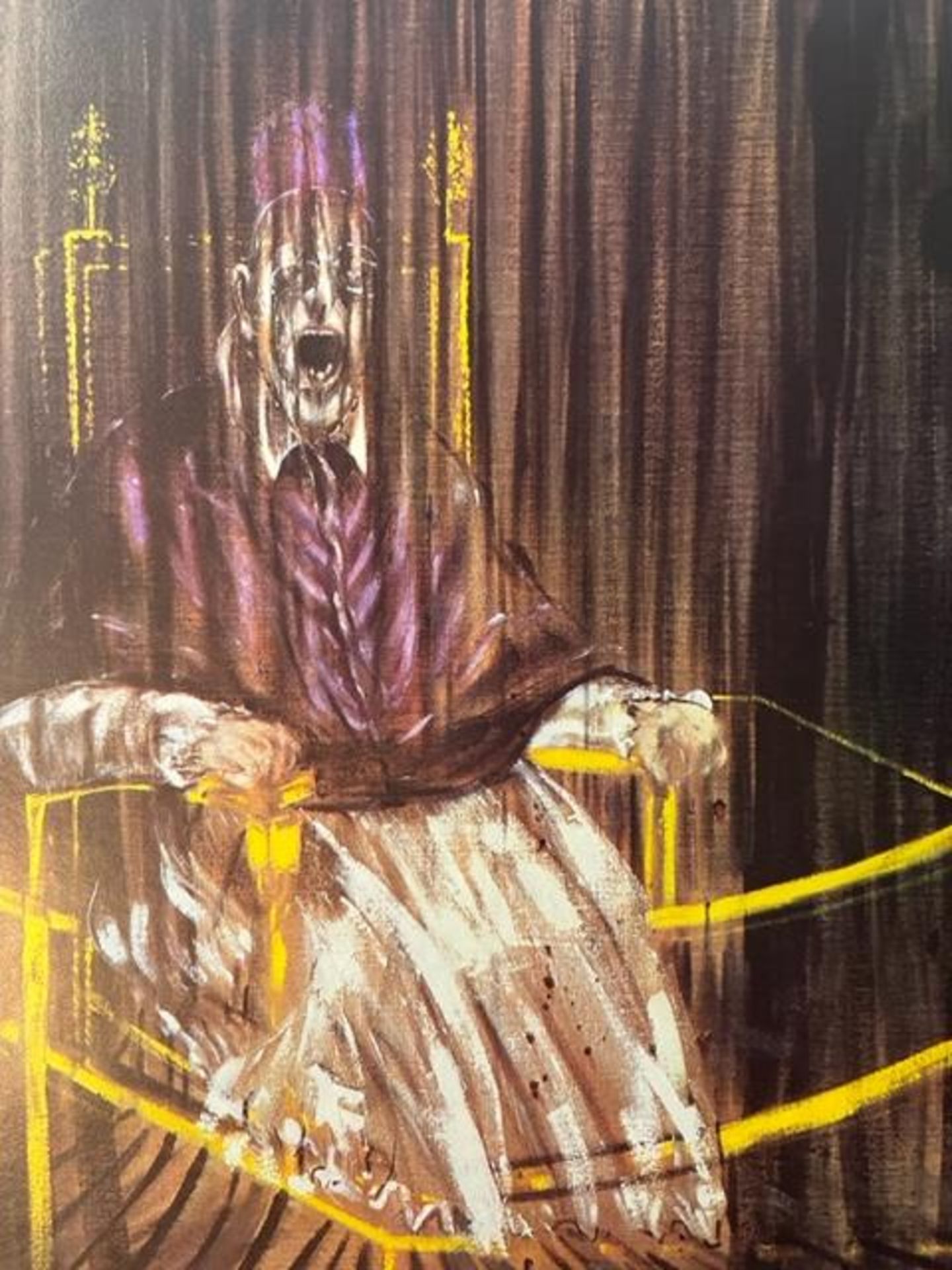 Francis Bacon "Study after Velazques's Portrait of Pope Innocent X" Print. - Image 2 of 6