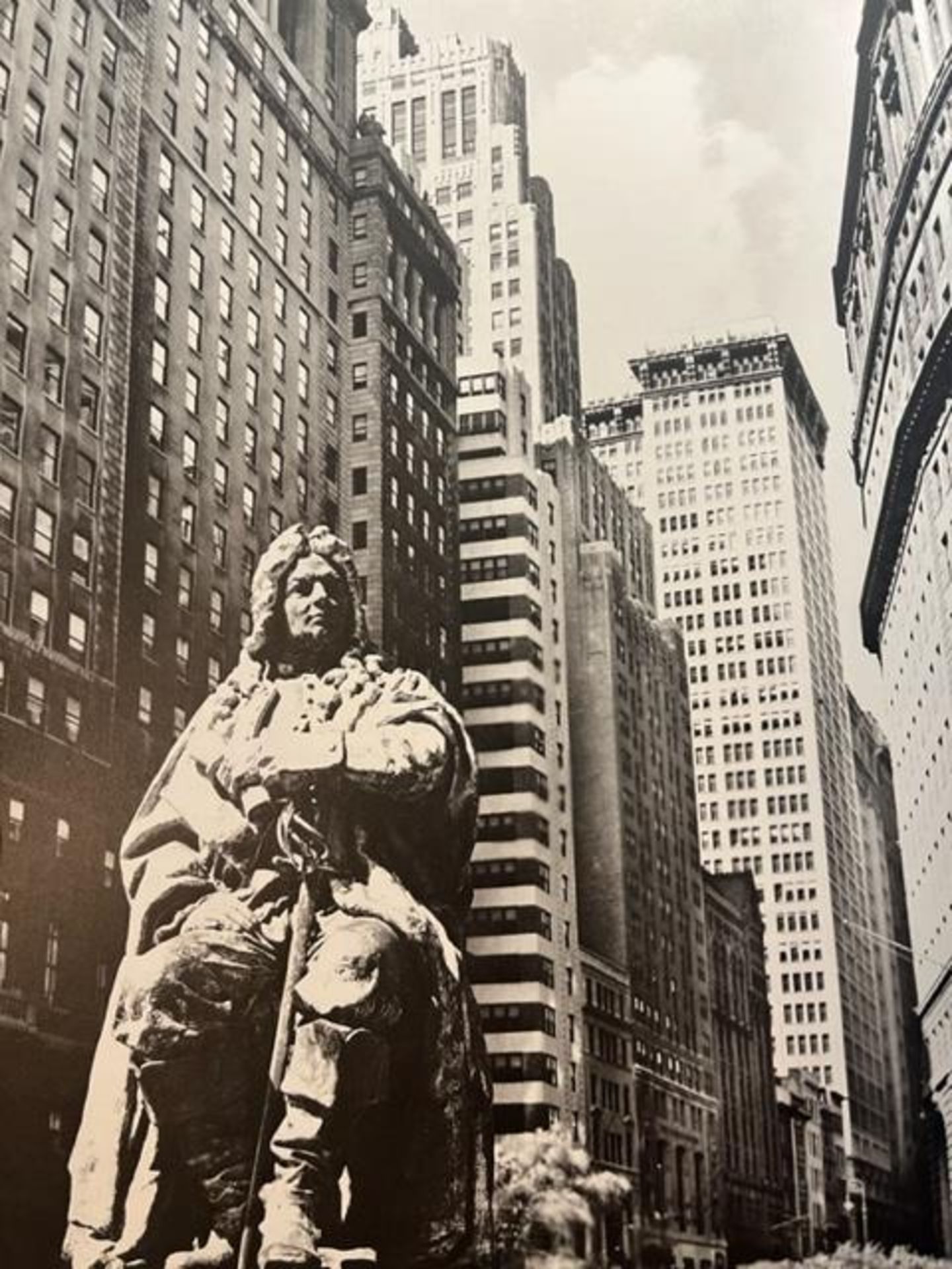 Berenice Abbott  "DePeyster Statue" Print.