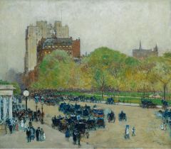 Childe Hassam "Spring Morning in the Heart of the City, 1890" Print