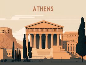 Athens, Greece Travel Poster