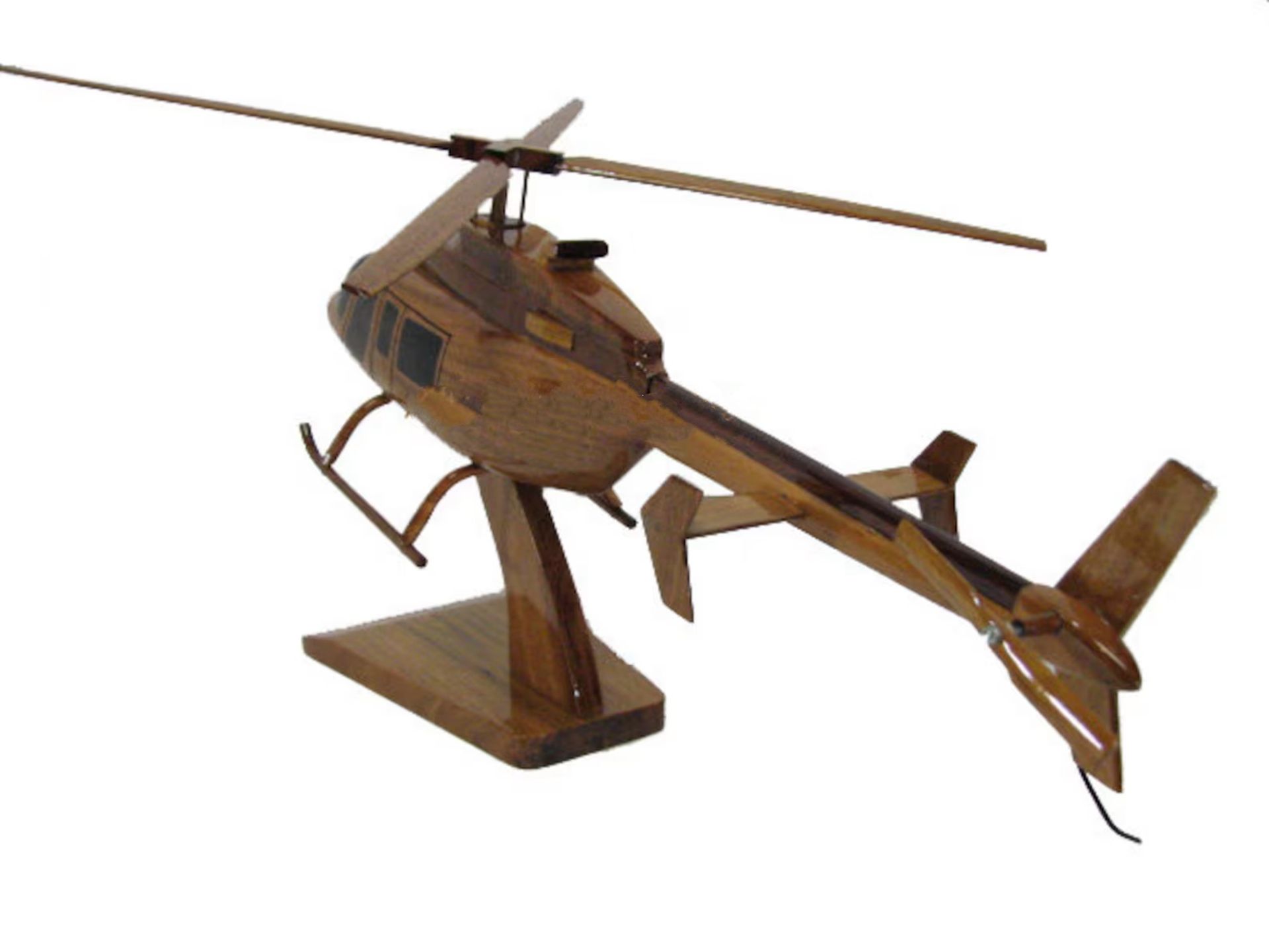 Bell 407 Wooden Scale Model - Image 3 of 4