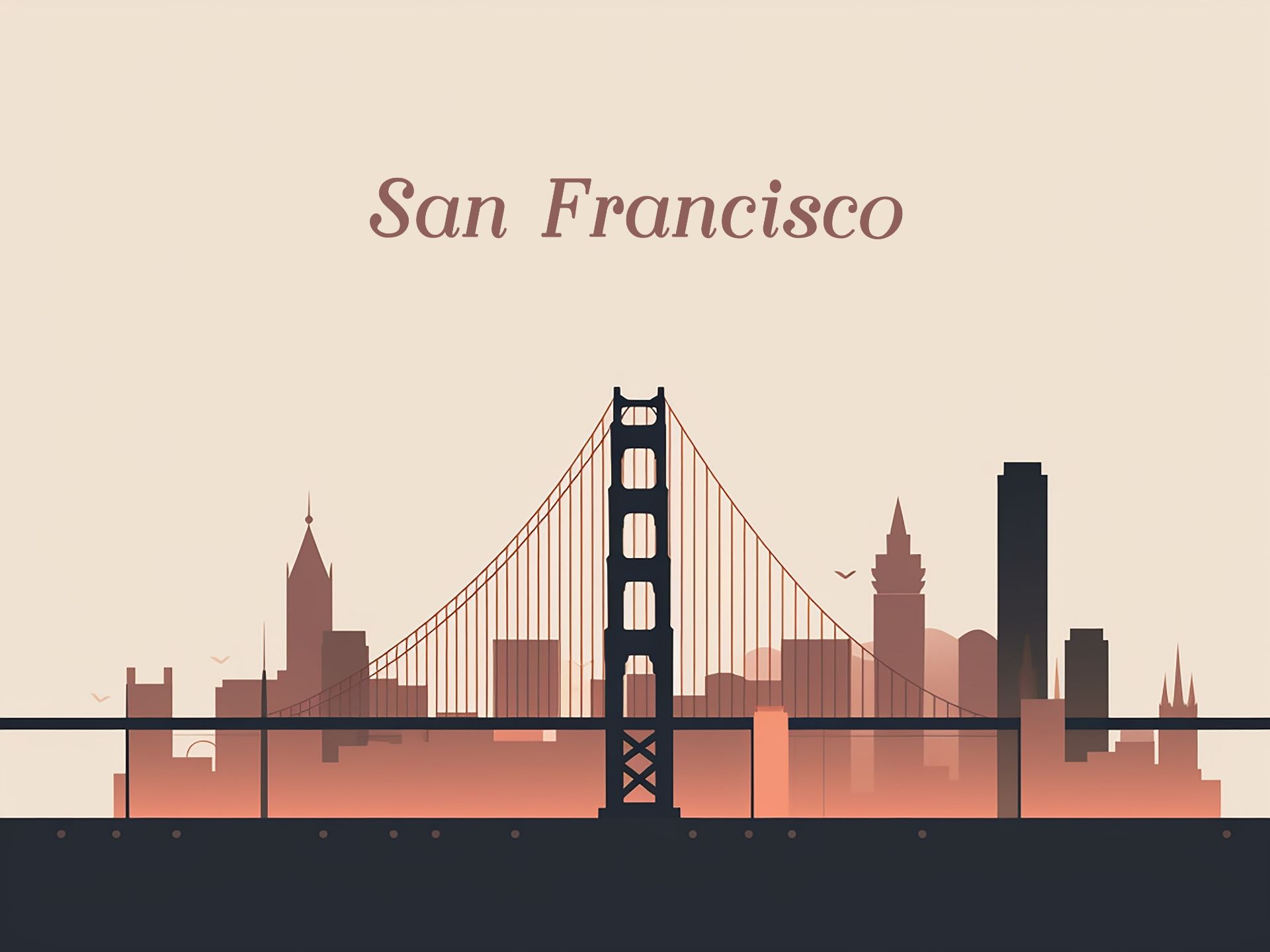 San Francisco, California Travel Poster