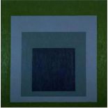 Joseph Albers "Homage to the Square" Green, Blue, Offset Lithograph