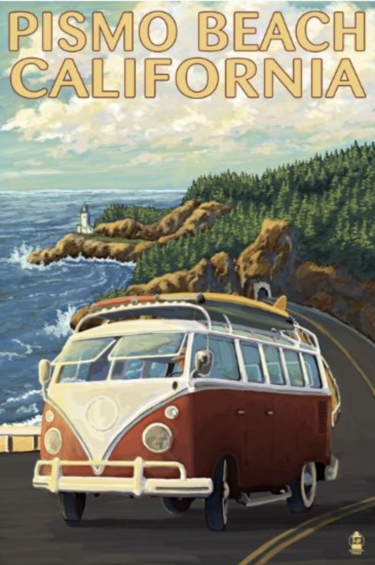Pismo Beach, California Travel Poster