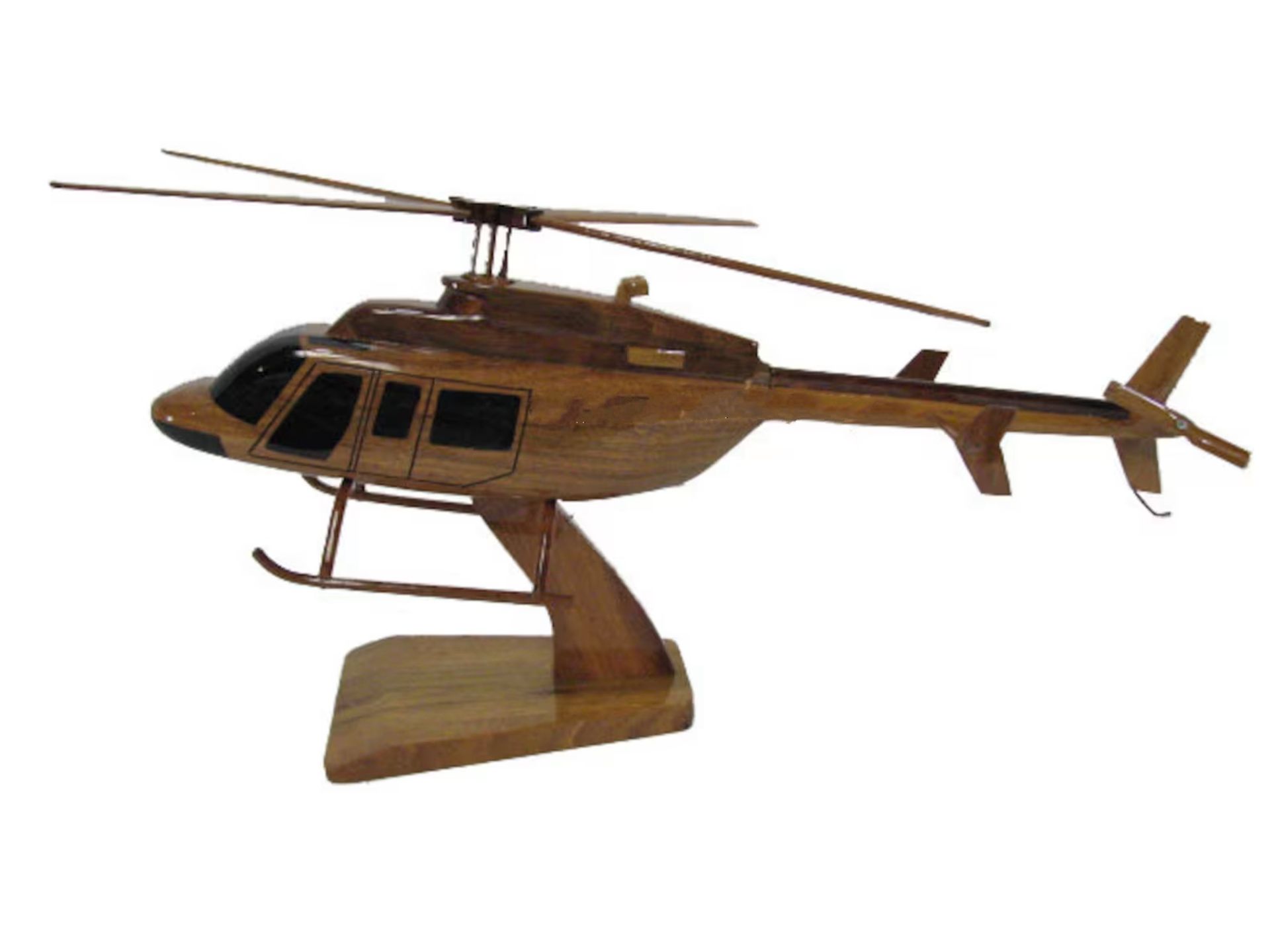 Bell 407 Wooden Scale Model - Image 2 of 4