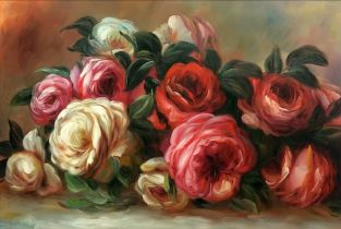 Pierre Auguste Renoir "Discarded Roses" Oil Painting