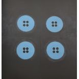 Donald Sultan "Four Buttons, 1995" Print.