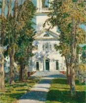 Childe Hassam "The Church at Gloucester, 1918" Print