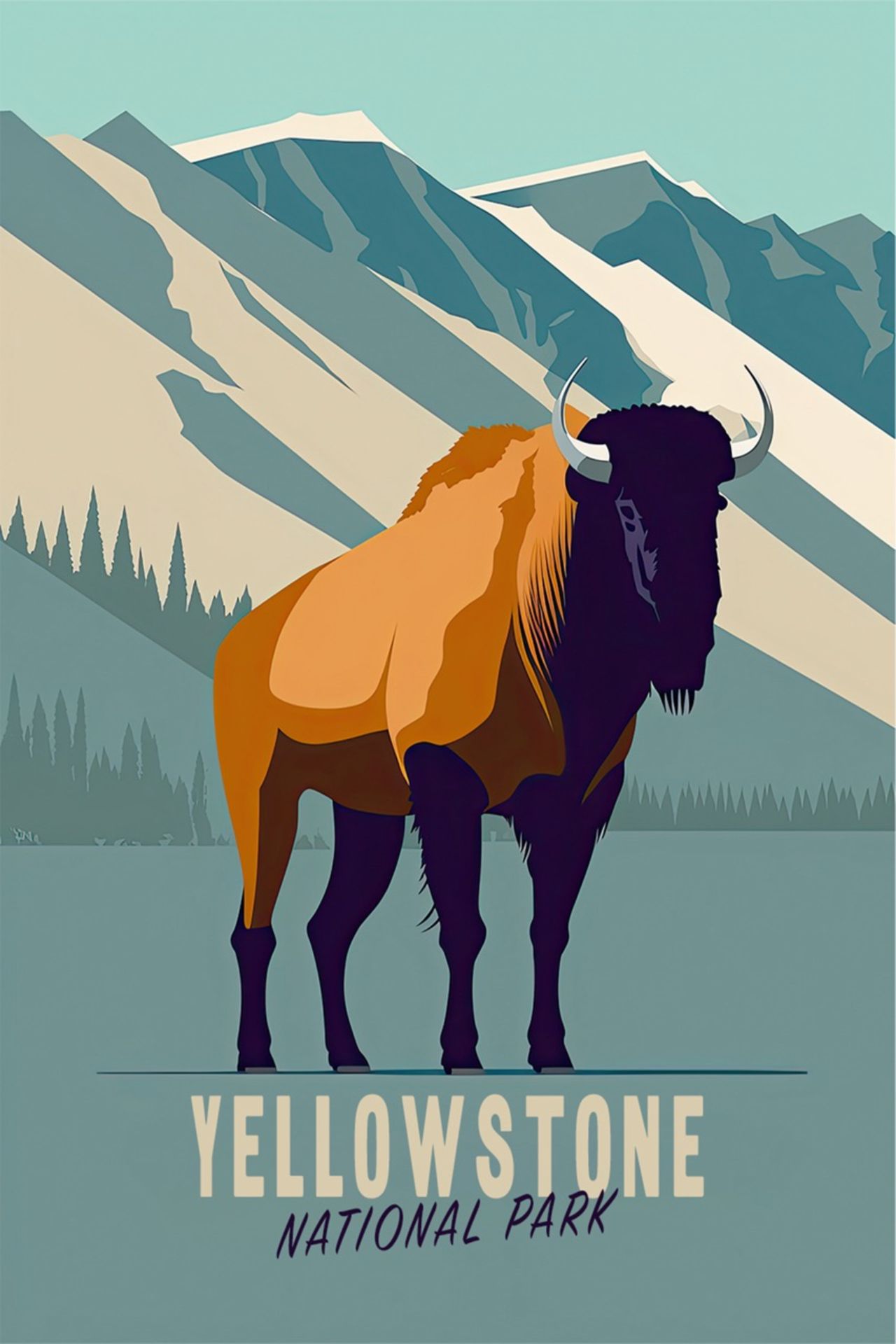 Yellowstone National Park Travel Poster