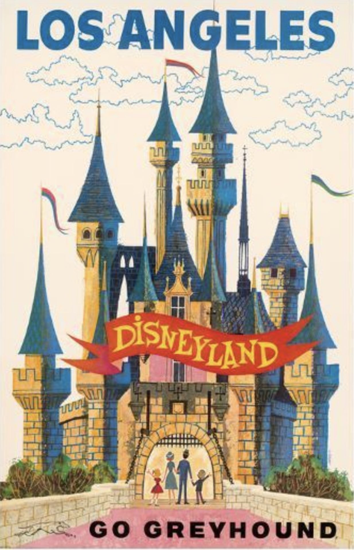 Disneyland, Go Greyhound Travel Poster