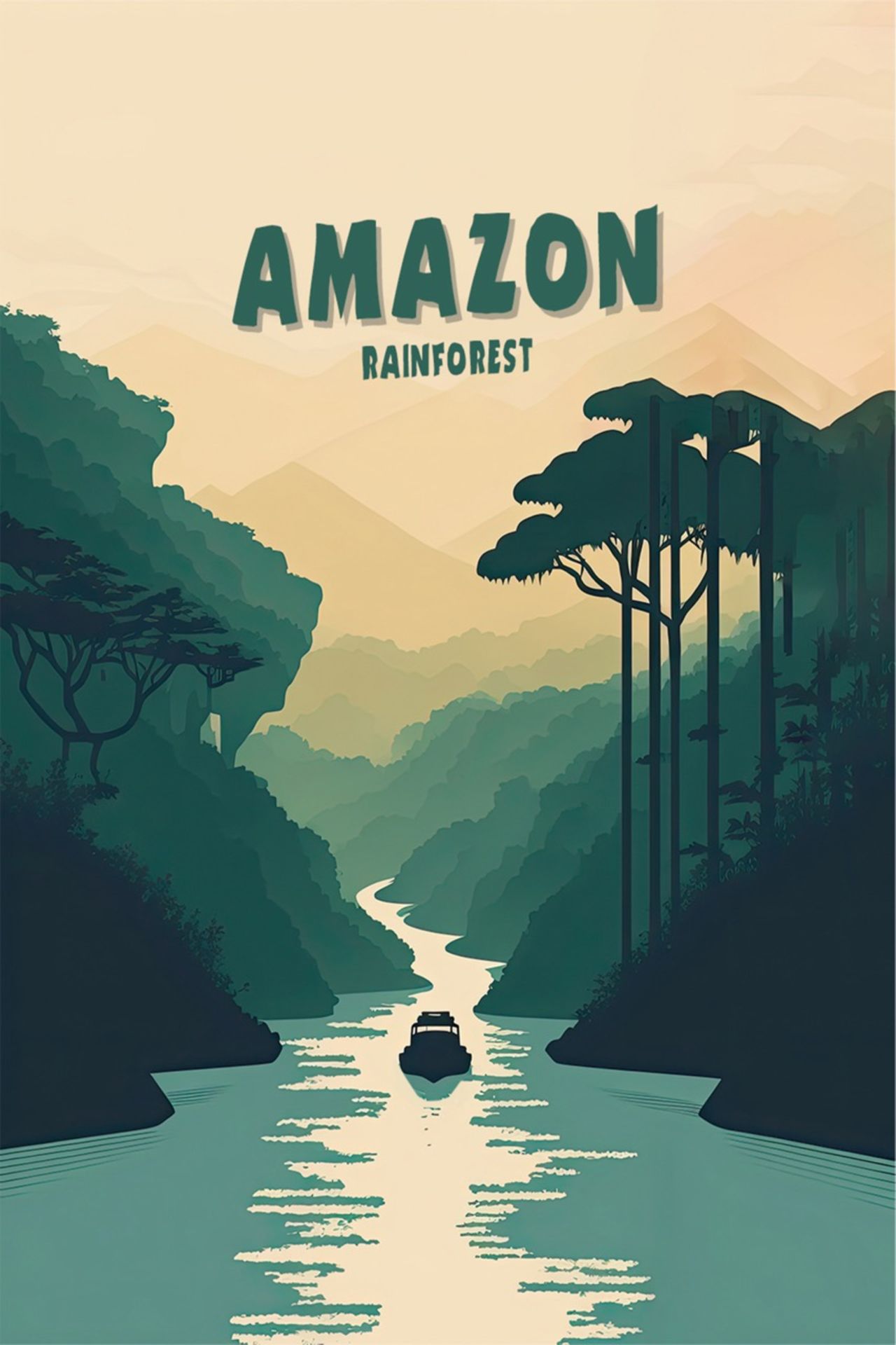 Amazon Rainforest Travel Poster